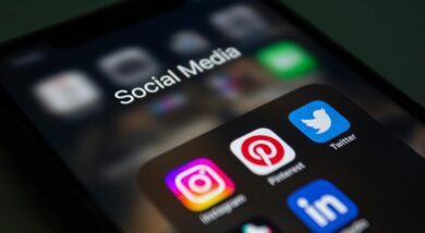 A smartphone screen displaying popular social media applications like Instagram and Twitter.